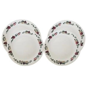 Corelle Birdhouse Dinnerware Set | 4 Dinner Plates  | Country Pattern
